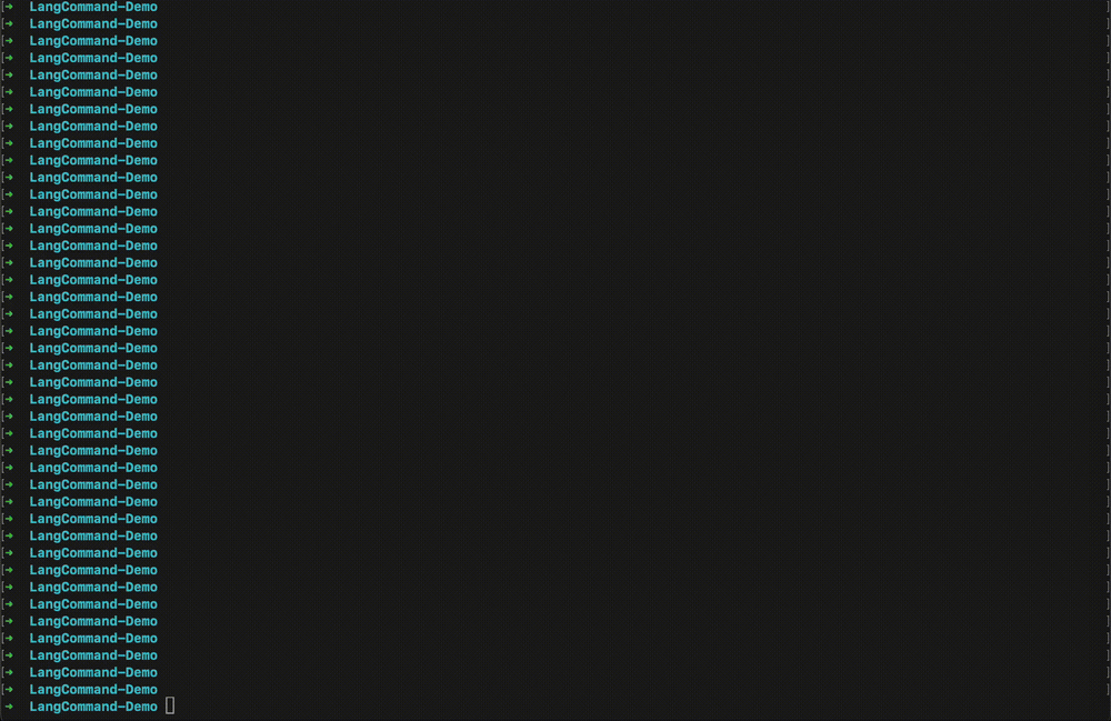 LangCommand turning natural language into shell commands in a terminal